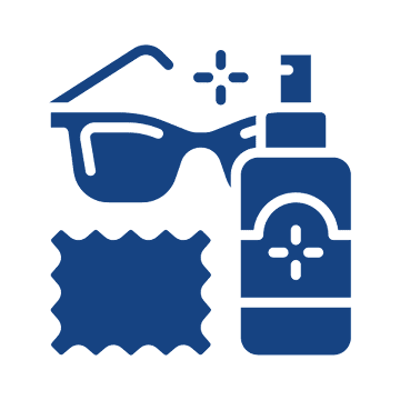 Glasses cleaning kit icon