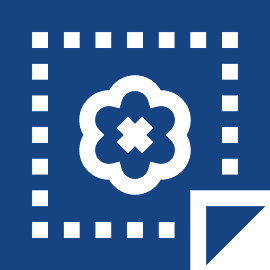 Black floral design with border